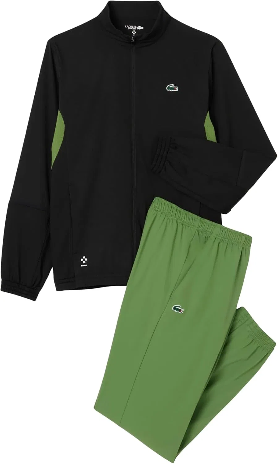 Мужской спортивный костюм Lacoste Tennis X Daniil Medvedev, Black/Lamb'S Lettuce