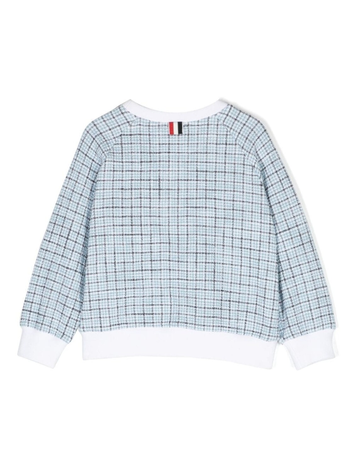 Thom Browne твидовая толстовка в клетку, синий — фото 2