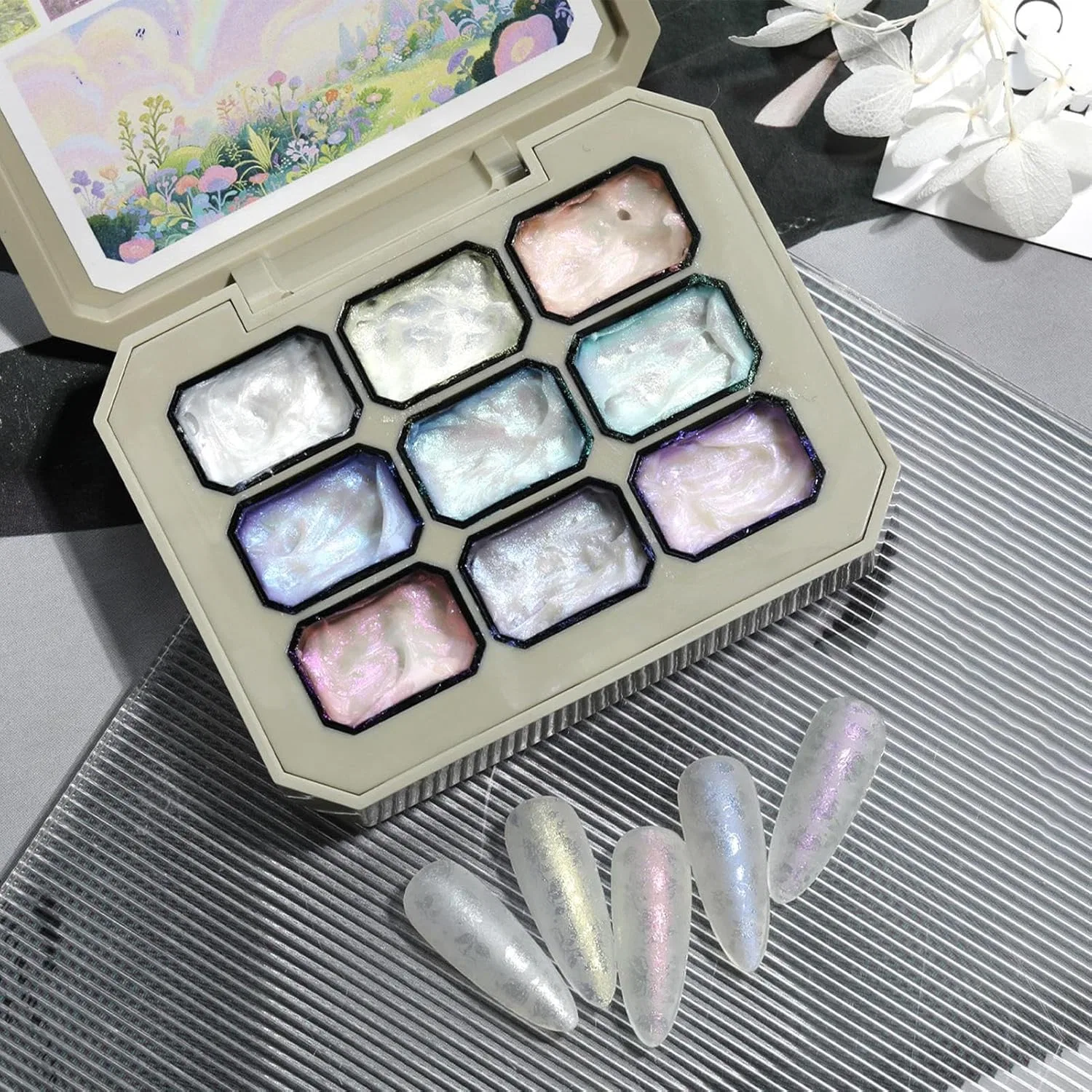 Палитра твердого гель-лака Pat Gel Polish Palette для дизайна ногтей Fxaumsgxuk — фото 2