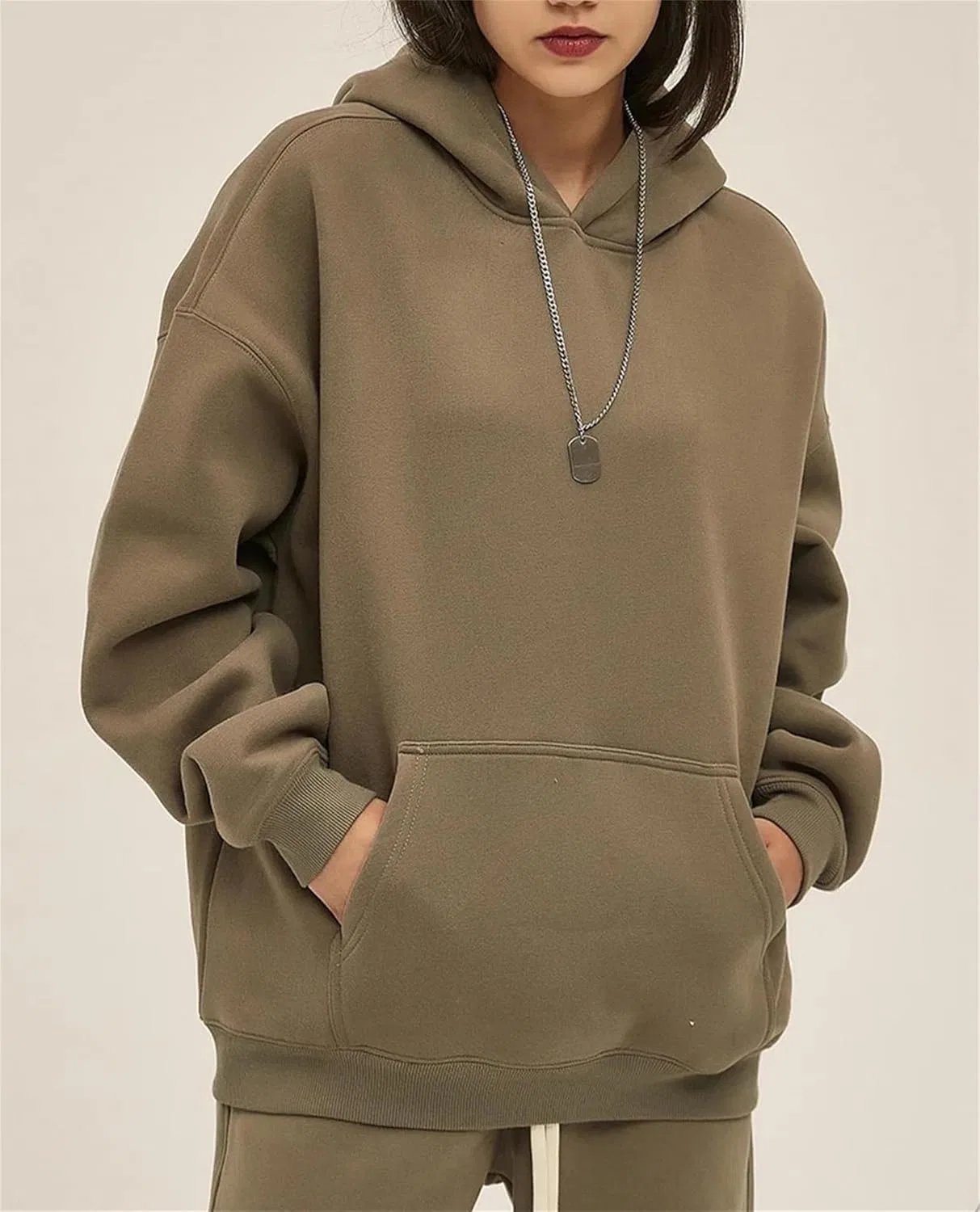 Женский спортивный костюм из флиса, Generic, двухпредметный, цвет Sweater - Drain — фото 3