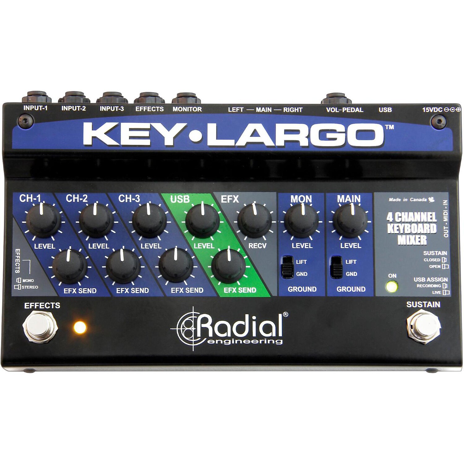 

Клавиатурный микшер и педаль для выступлений Radial Engineering Key-Largo