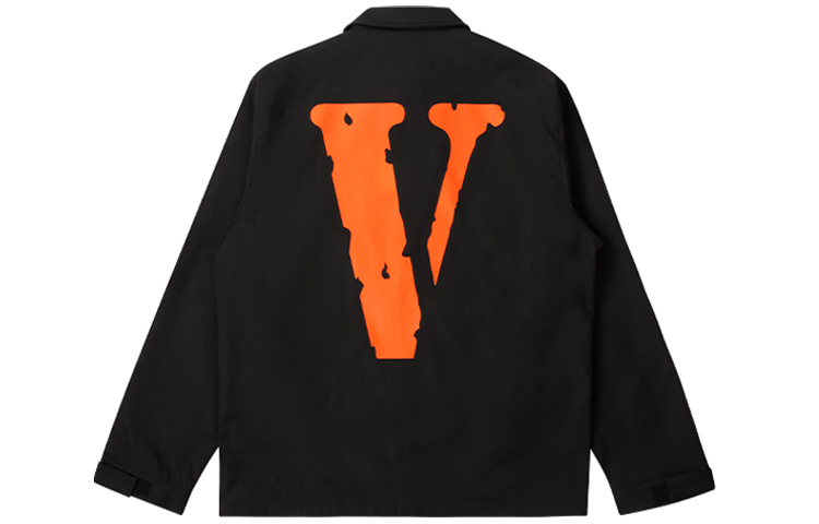

VLONE Куртка серии Big Logo унисекс, черная, оранжевая, Черный, VLONE Куртка серии Big Logo унисекс, черная, оранжевая