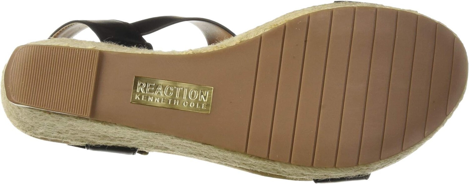 Сандалии Kenneth Cole Reaction Card Wedge, цвет Black Smooth — фото 3