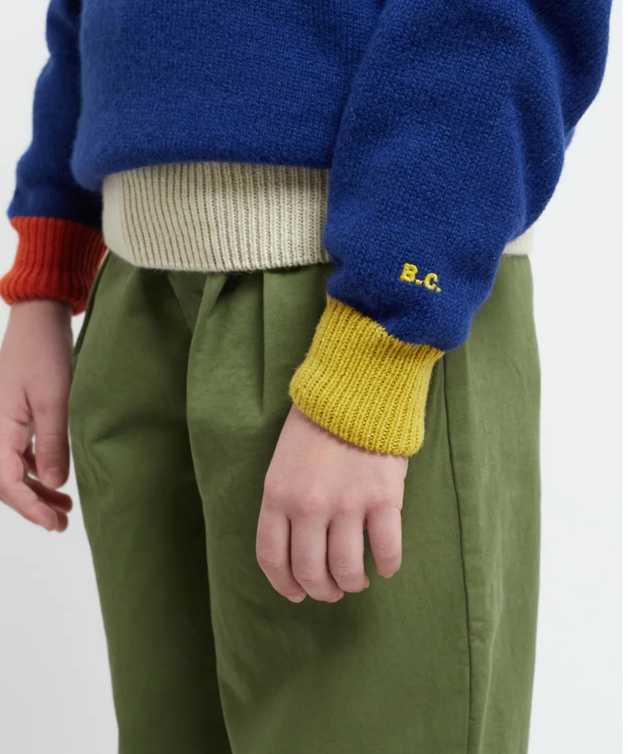 Свитер Color Block jumper BOBO CHOSES сакс-голубой — фото 4