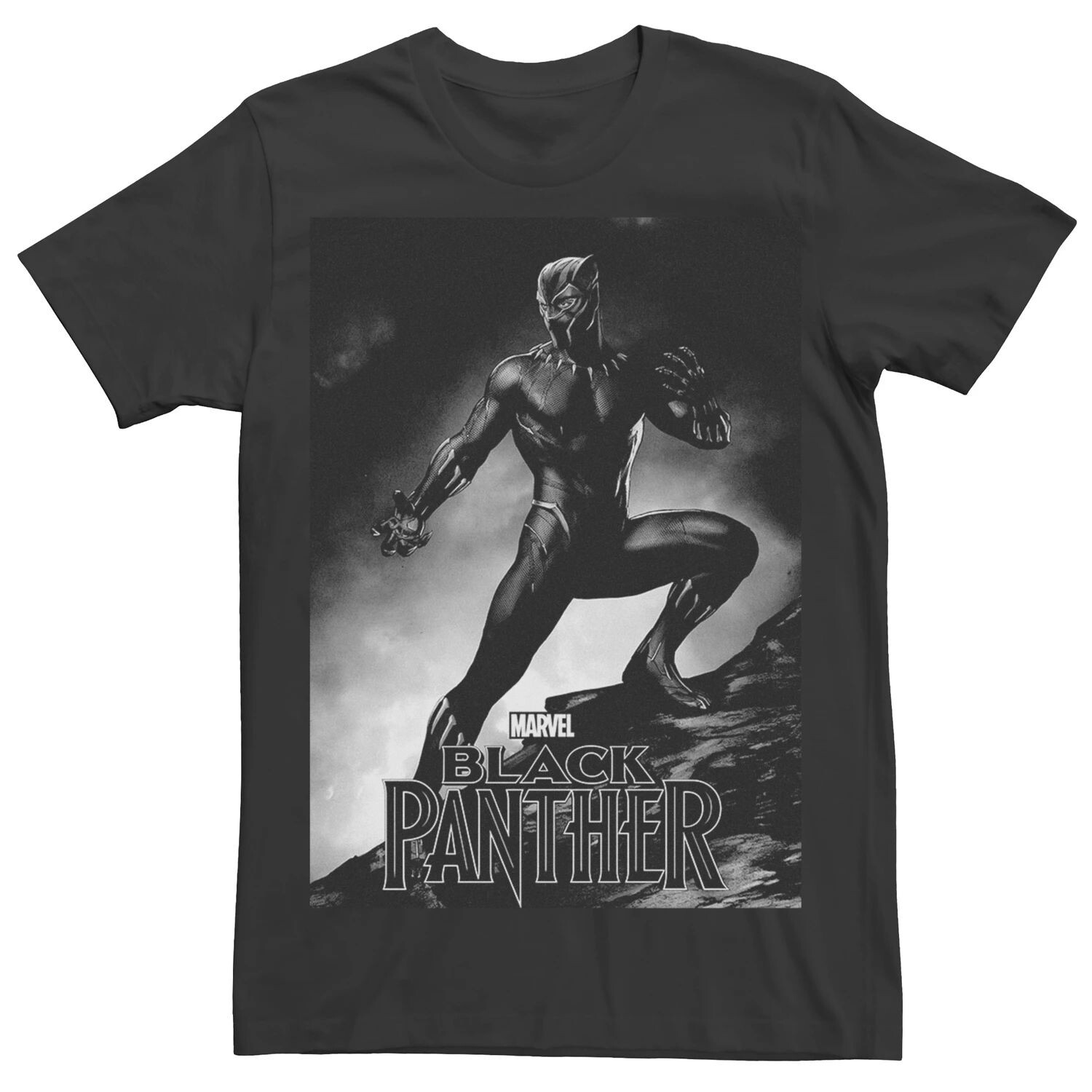 

Мужская футболка с рисунком Marvel Black Panther Posing Licensed Character