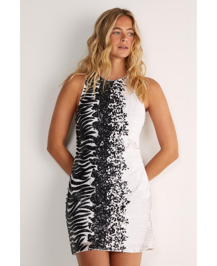 

Женское мини-платье с пайетками и принтом зебра Nasty Gal, Mono
