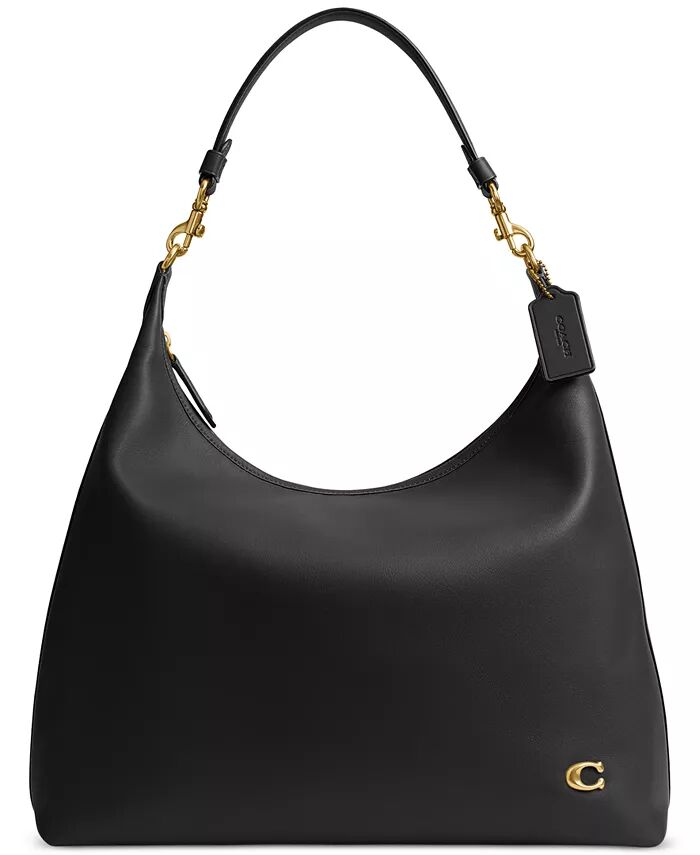 

Кожаная сумка через плечо Juliet 38 COACH, черный