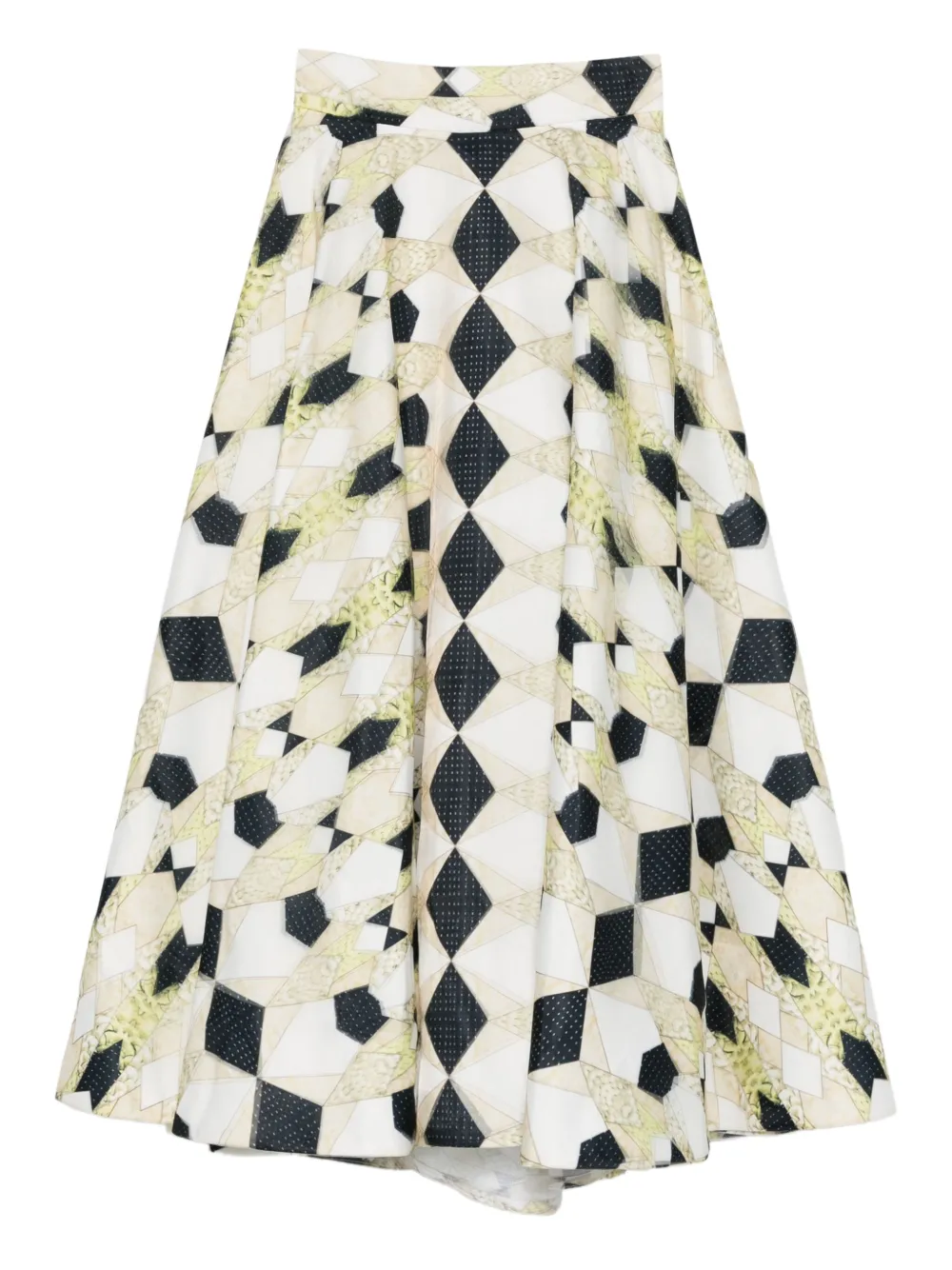 

Плиссированная юбка с геометричным принтом Gemy Maalouf, нейтральный