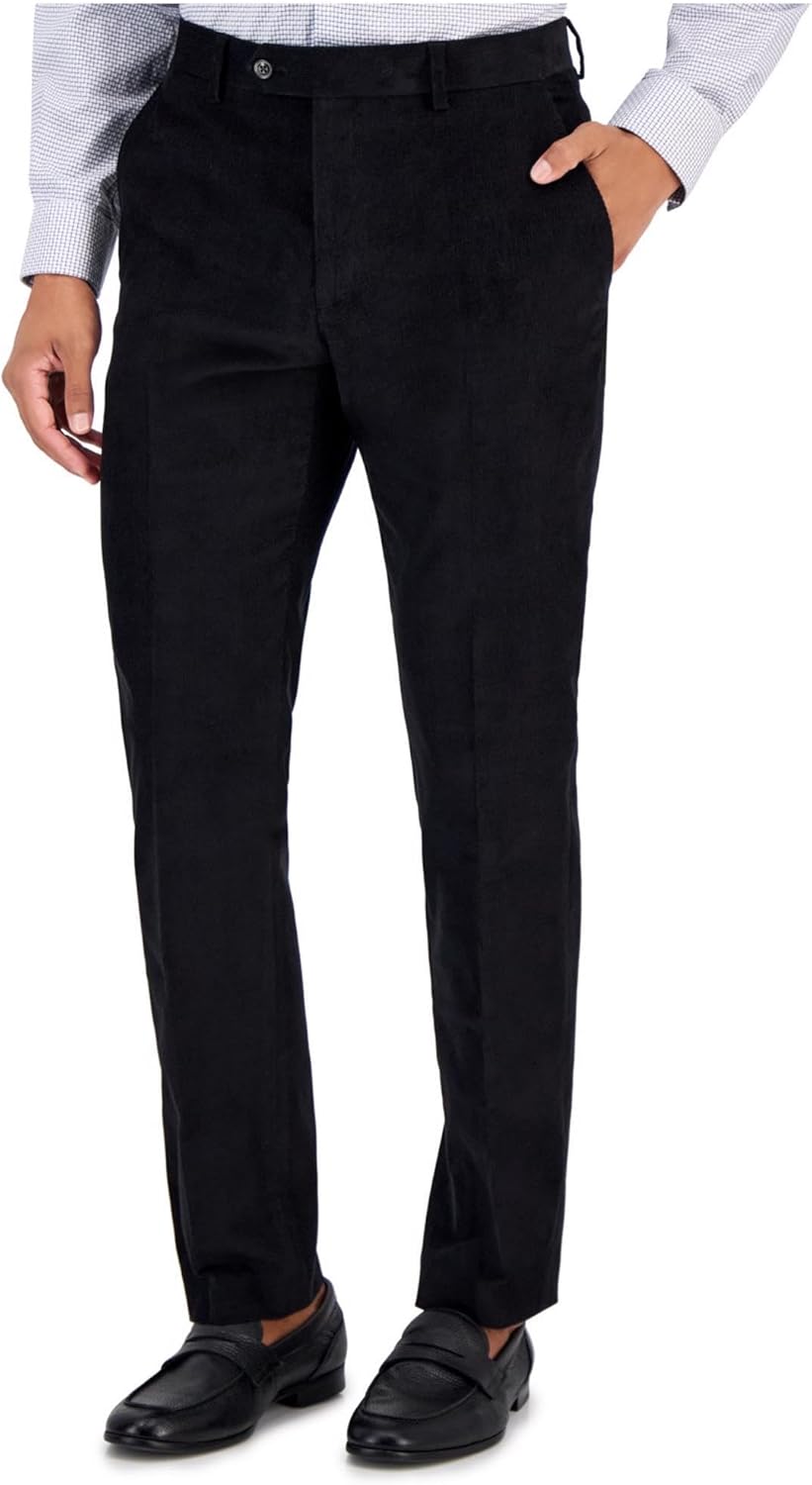 

Мужские повседневные брюки Tommy Hilfiger Modern Fit из однотонного вельвета, Black