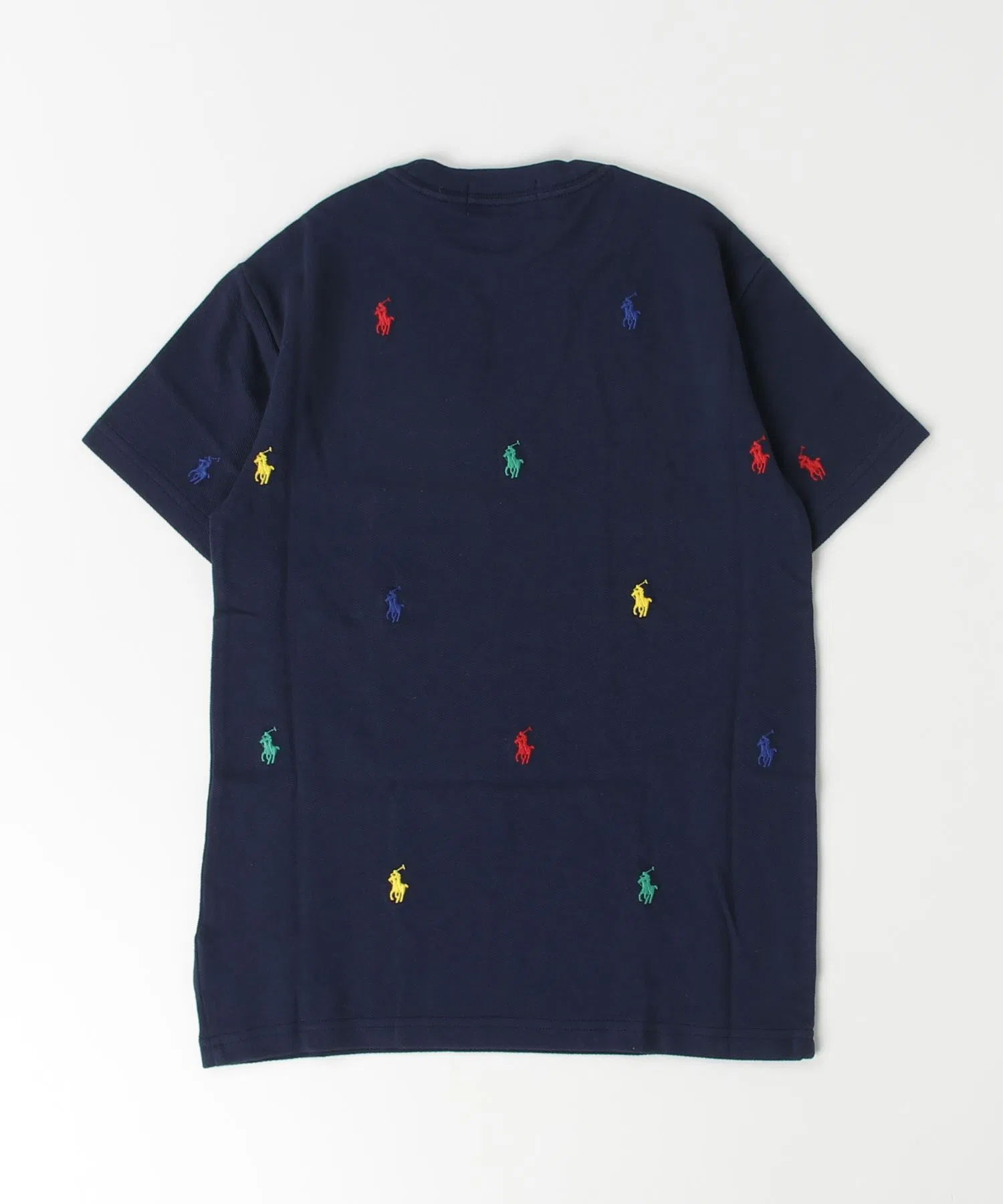 Детская хлопковая футболка-поло с вышивкой POLO RALPH LAUREN CHILDRENSWEAR тёмно-синяя — фото 4