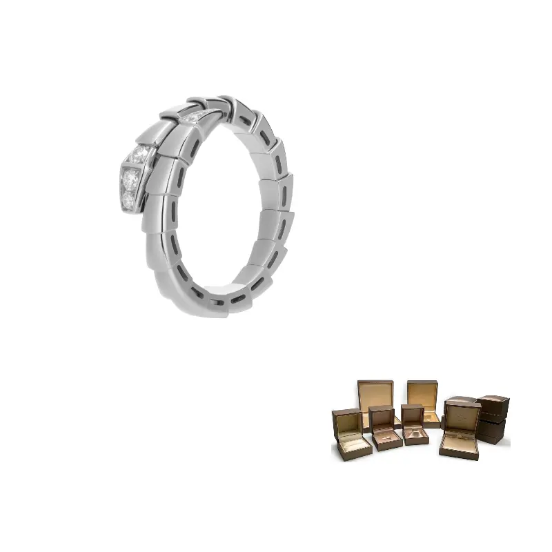 

BVLGARI 18K золото, белое золото, кольца с бриллиантами, женские, серебро