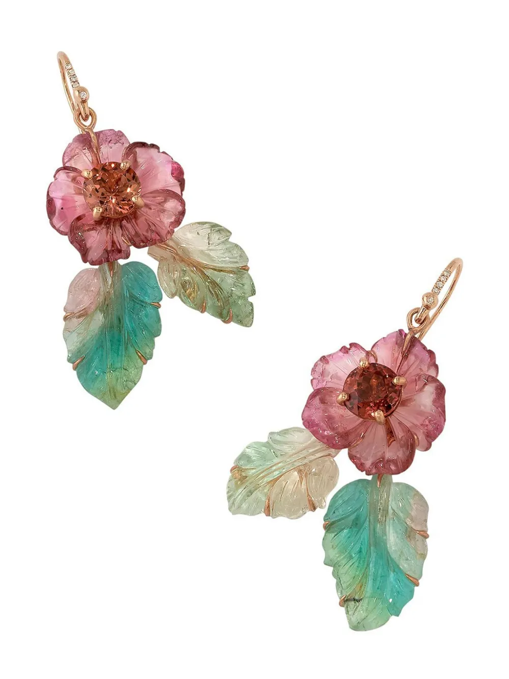 

Серьги Flower Leaf из розового золота Irene Neuwirth, розовый