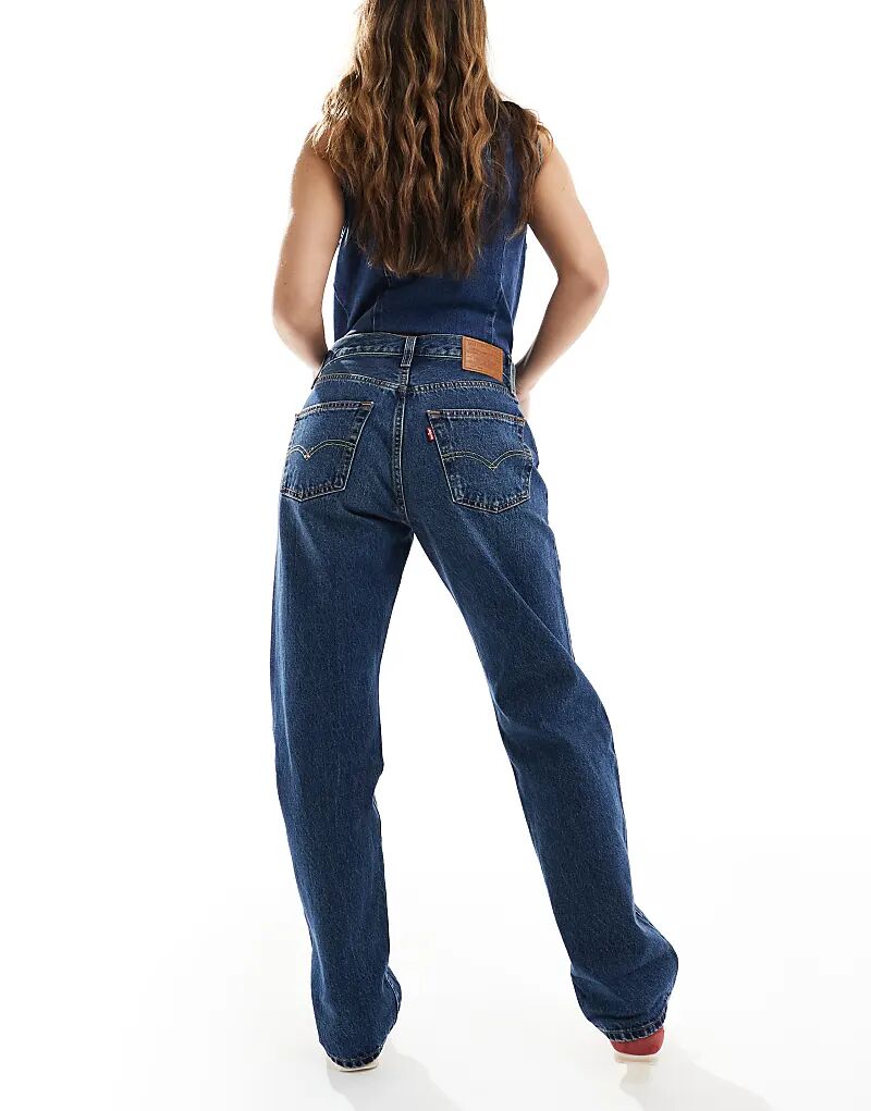 Джинсы Levi's 501 90-х годов прямого кроя, темного винтажного кроя — фото 2