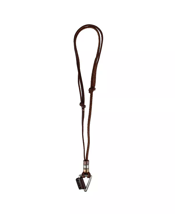 

Треугольное кожаное ожерелье с бусинами, регулируемое Trafalgar, brown