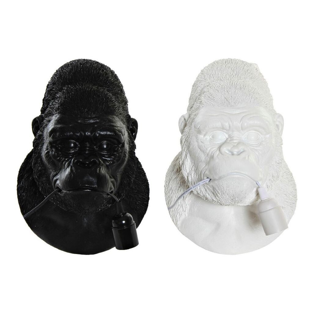 

Настенный светильник DKD Home Decor Белый Черный Смола Gorilla (2 шт) (23 x 19 x 32 см)