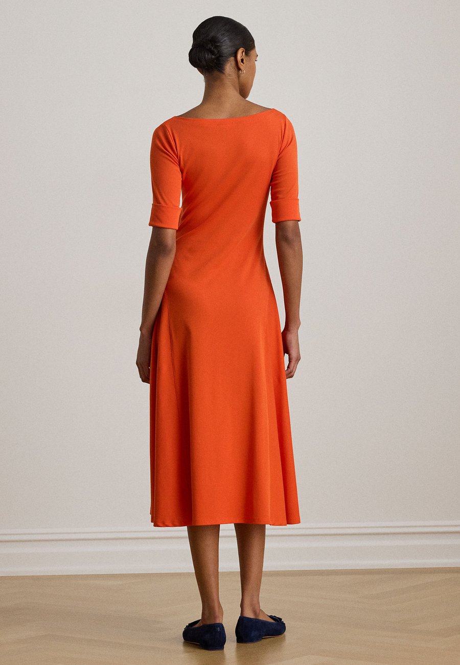

Платье Lauren Ralph Lauren RIB-KNIT STRETCH COTTON MIDI DRESS, Dusk Orange/Orange