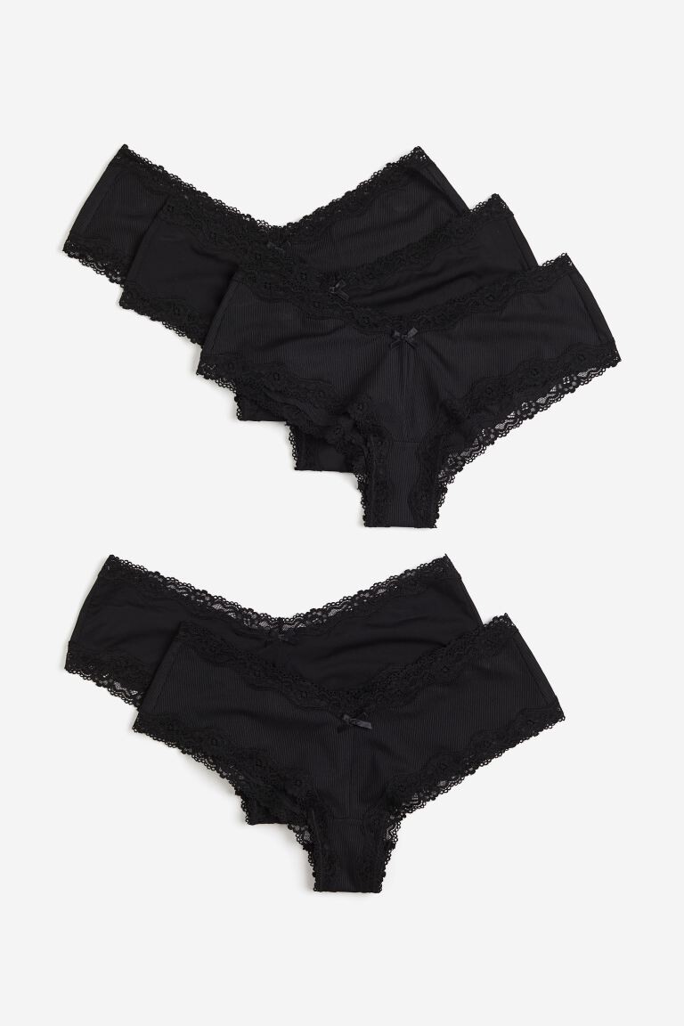 

Пакет из 5 хипстеров H&M, черный