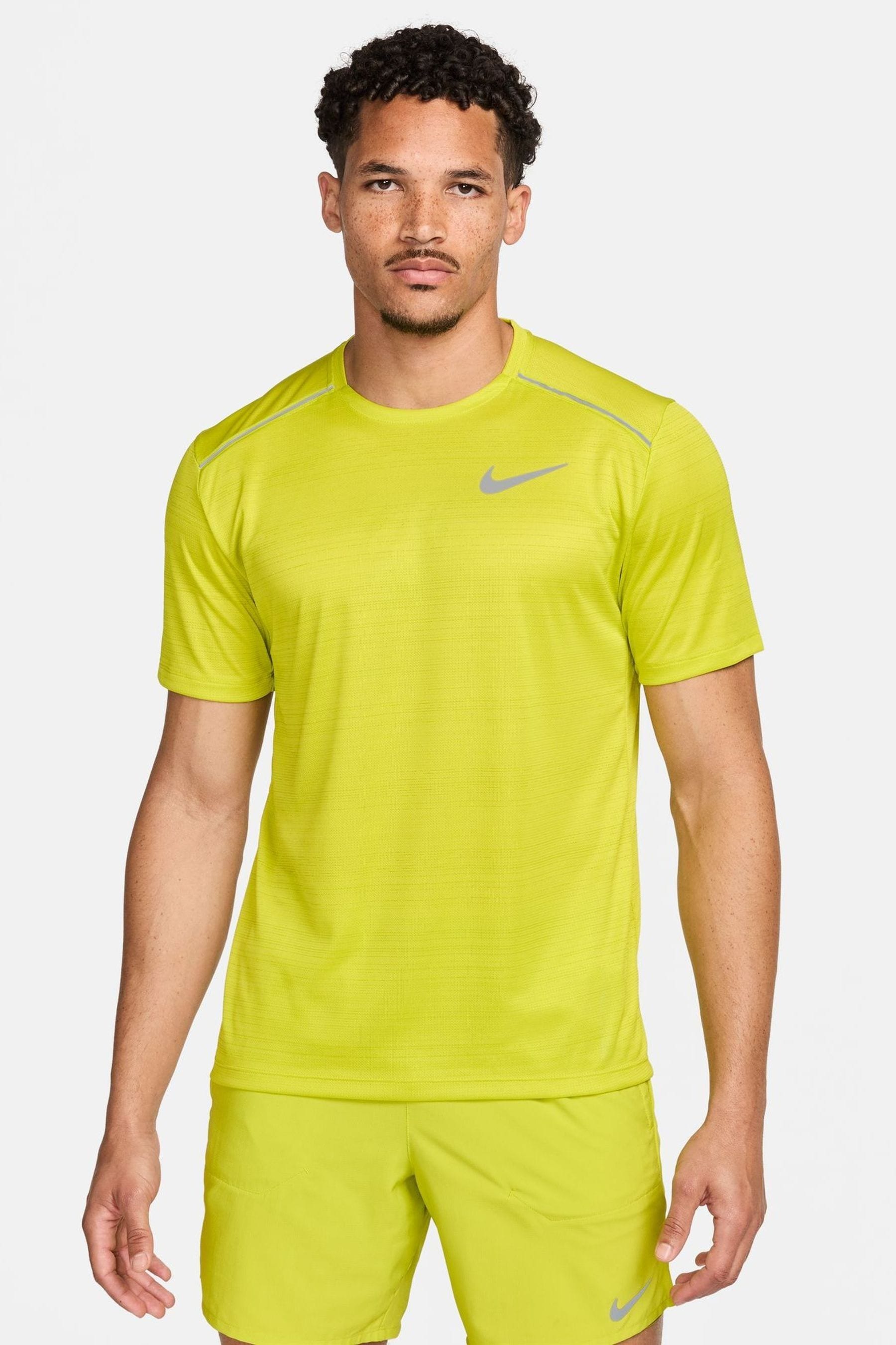 

Футболка для бега Dri fit Miler Breathe Nike, желтый