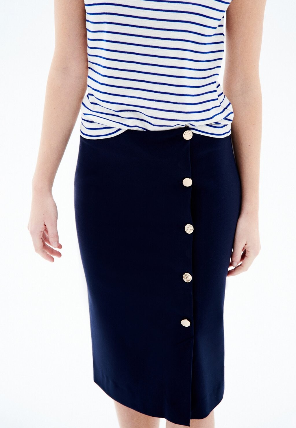 

Юбка с запахом French Brand Fashion Elegant Modern Janel Caroll, цвет bleu marine