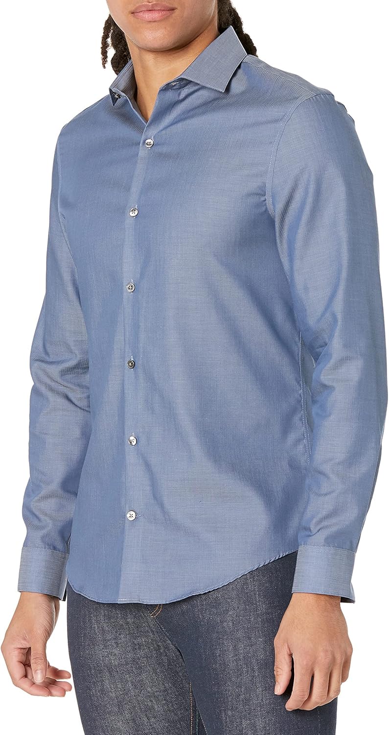 

Мужская рубашка Calvin Klein Xtreme Slim Fit, нежелтая, елочка, Stream