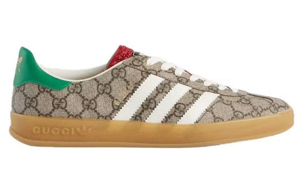 Кроссовки x gucci gazelle gg supreme shoes Adidas, бежевый — фото 2