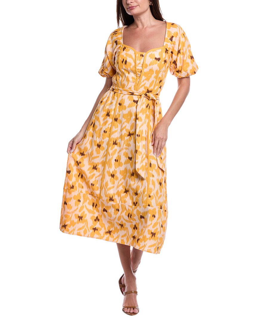 

Sam Edelman Irin Корсетное Миди-платье со швами, оранжевый