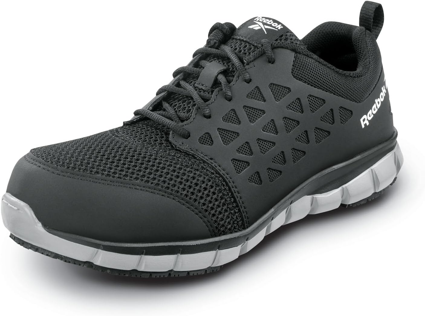 Мужские кроссовки Reebok Sublite Cushion Work MaxTrax с композитным носком SRO, черный
