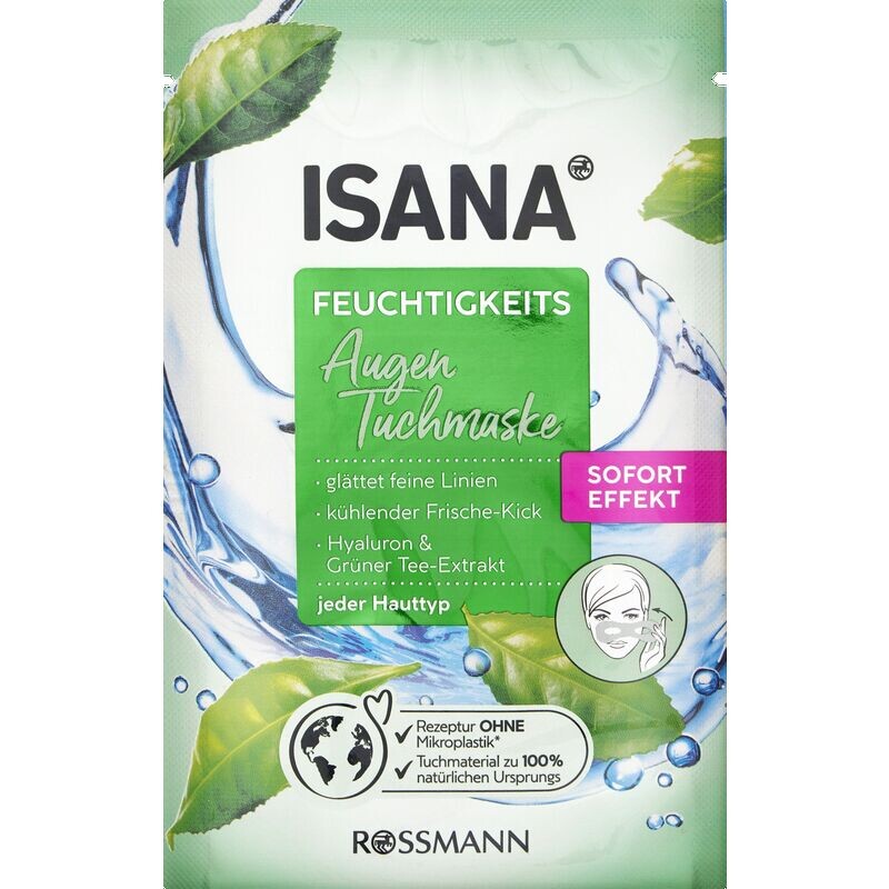 

Увлажняющая тканевая маска для глаз ISANA, 1 шт.