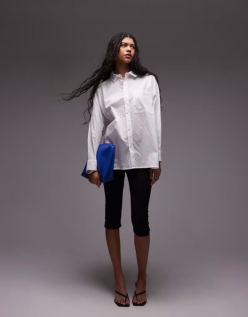 

Рубашка свободного кроя Nike Chill Poplin белого цвета