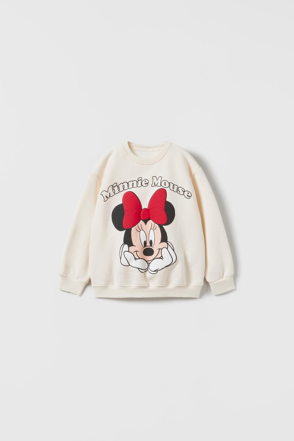 

Футболка с минни маусом с тиснением disney ZARA, экру