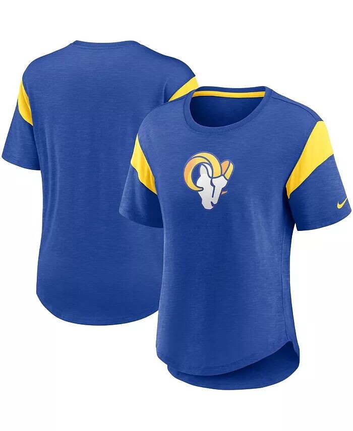 

Женский модный топ с логотипом Heather Royal Los Angeles Rams Primary Nike