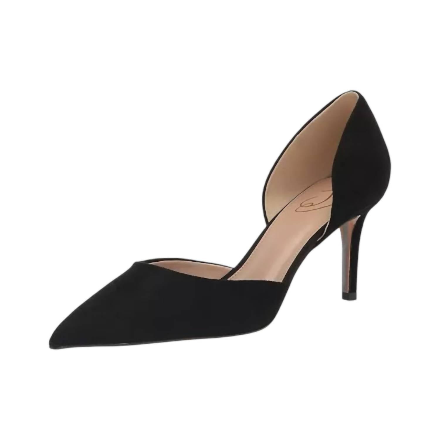 Женские замшевые туфли Viv на каблуке в черном цвете Sam Edelman