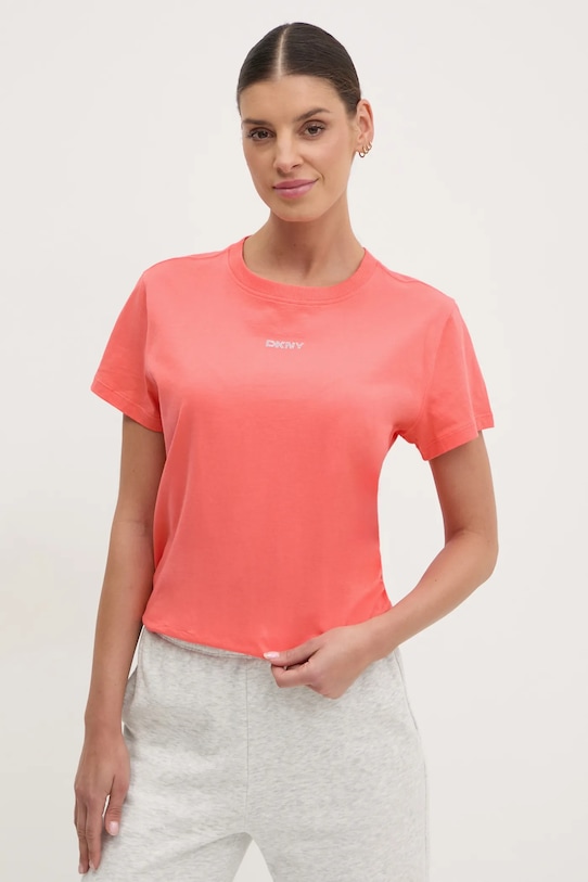 

Футболка из хлопка Dkny, розовый