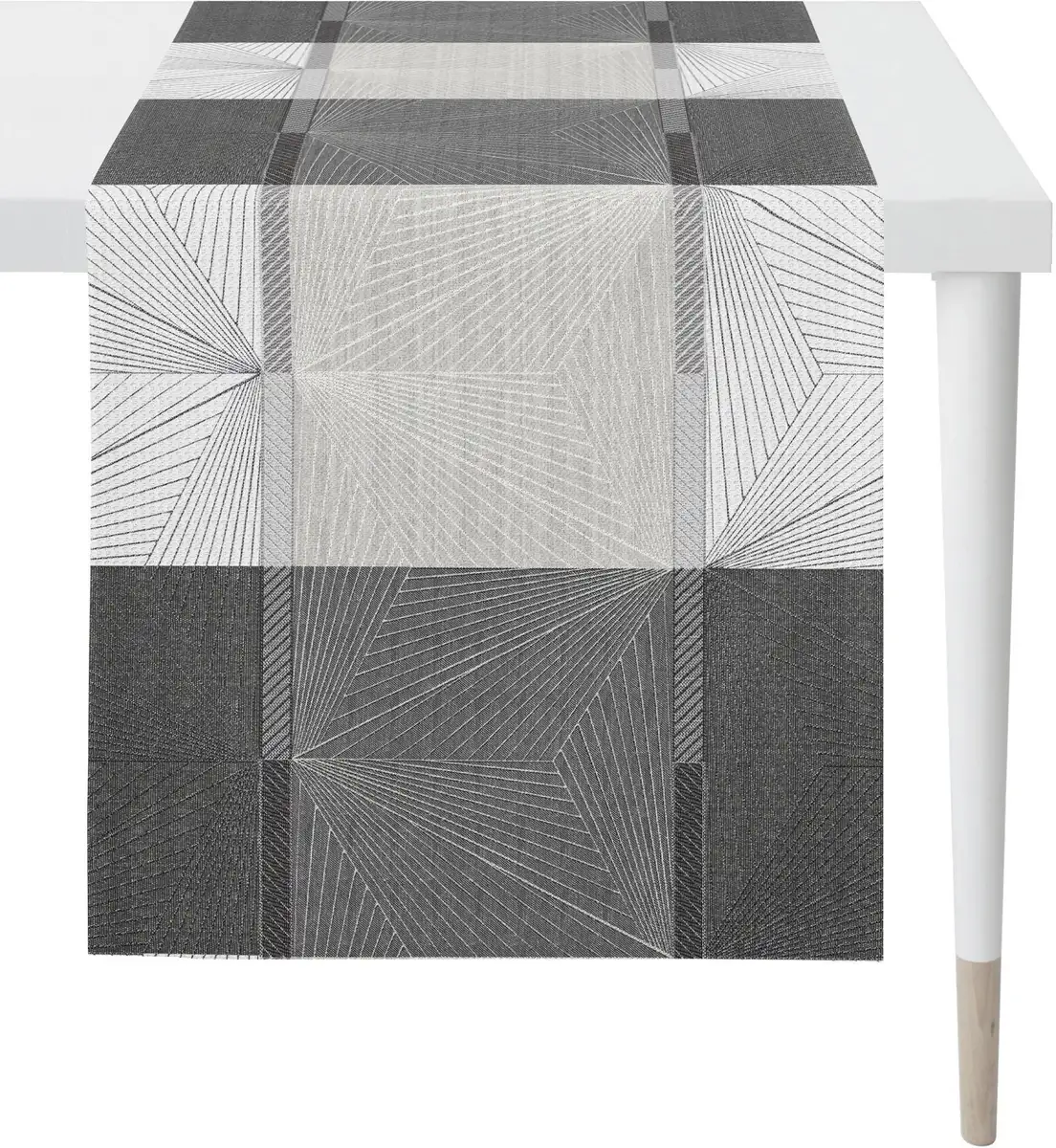 

АПЭЛТ дорожка для стола "TOBIA LOFT STYLE, летнее украшение, лето ", (1 шт.), жаккардовая ткань APELT 44х140 см, черный/белый