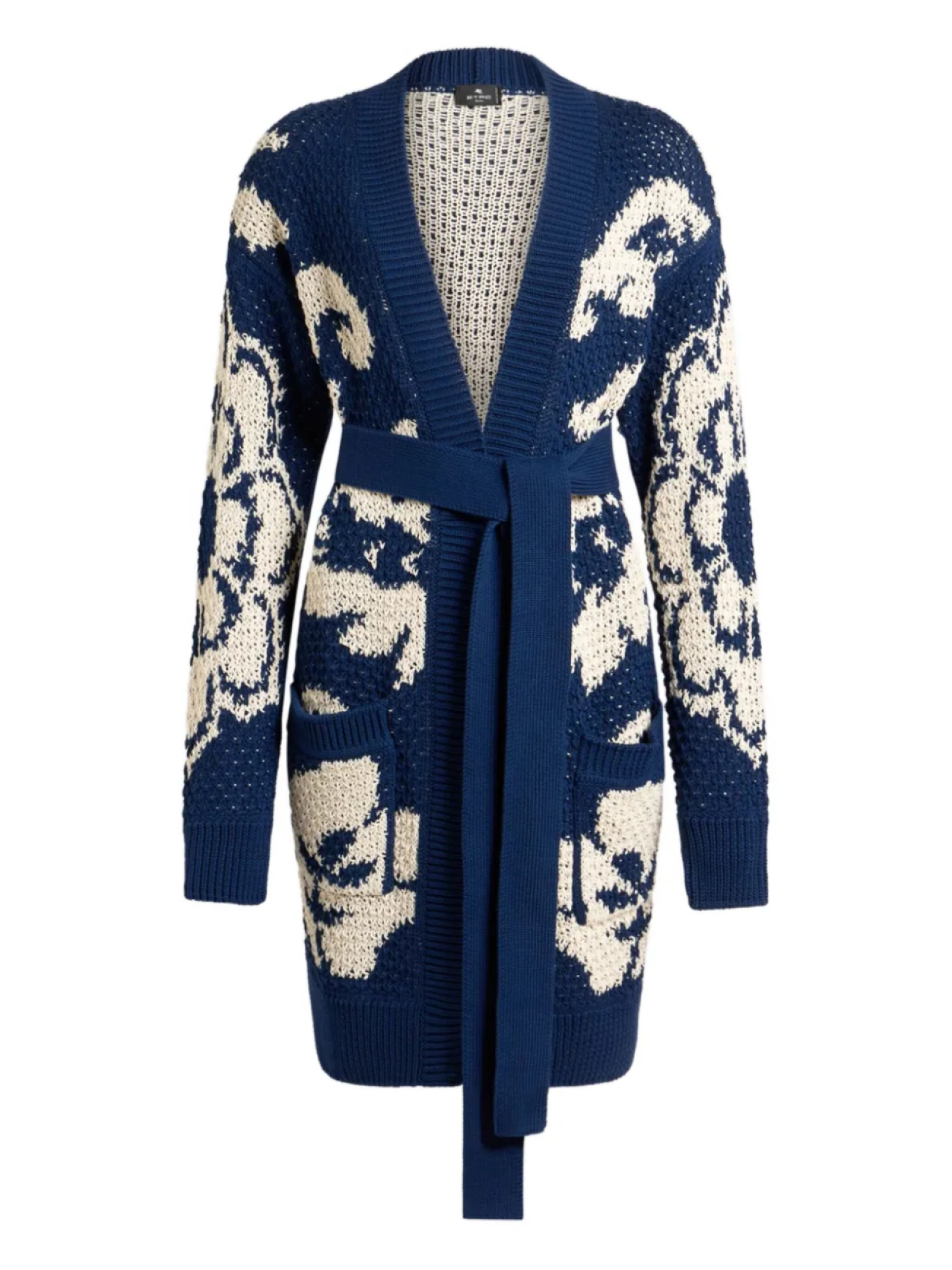 

Кардиган ETRO с цветочным жаккардом, синий