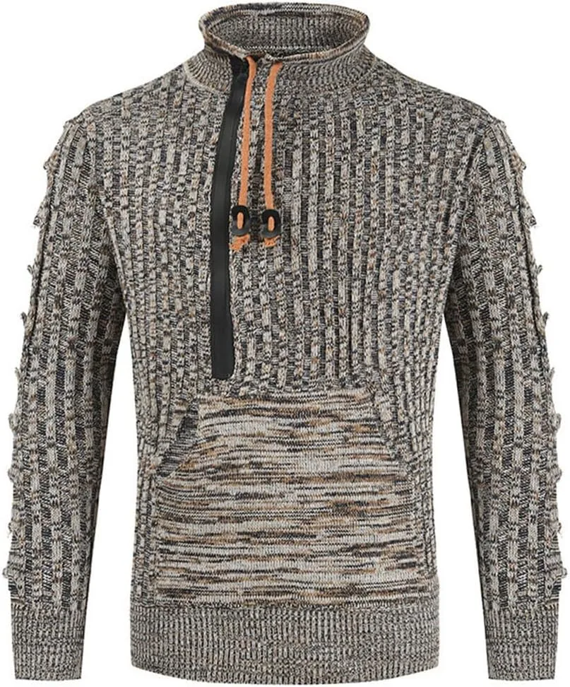 

Мужской полуводолазный свитер с кулиской и длинными рукавами