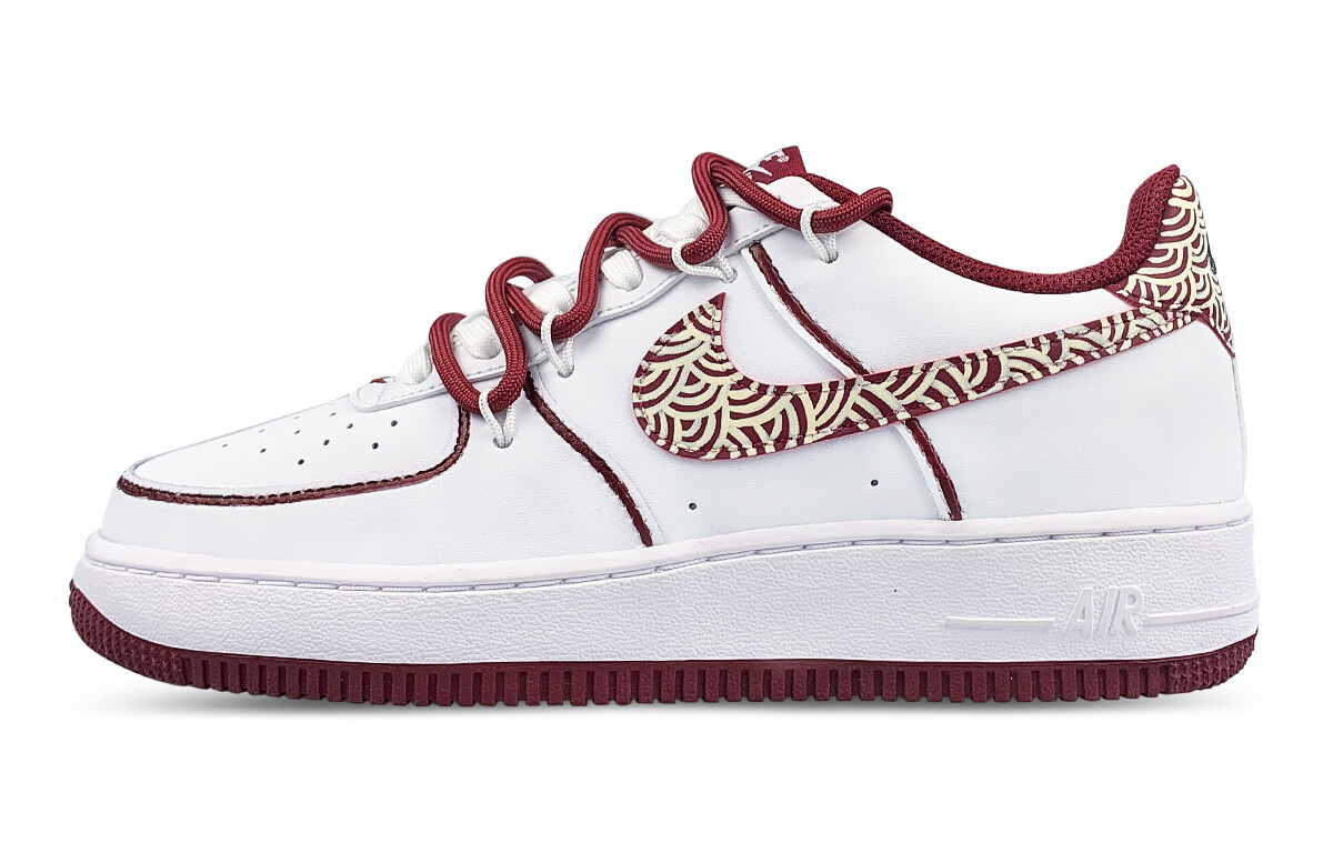 

Кроссовки Nike Air Force 1 Skateboarding Shoes Women's Low-top White/red, белый/красный