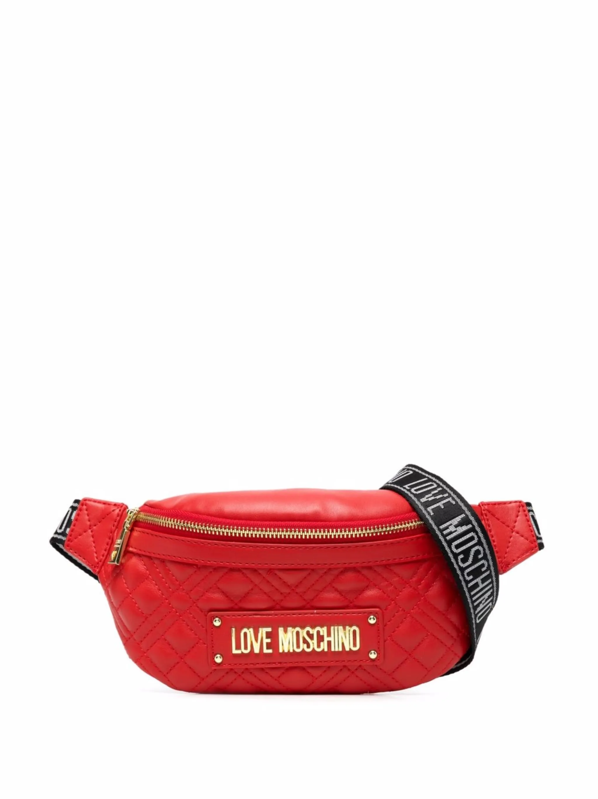 

Стеганая поясная сумка с логотипом Love Moschino, красный