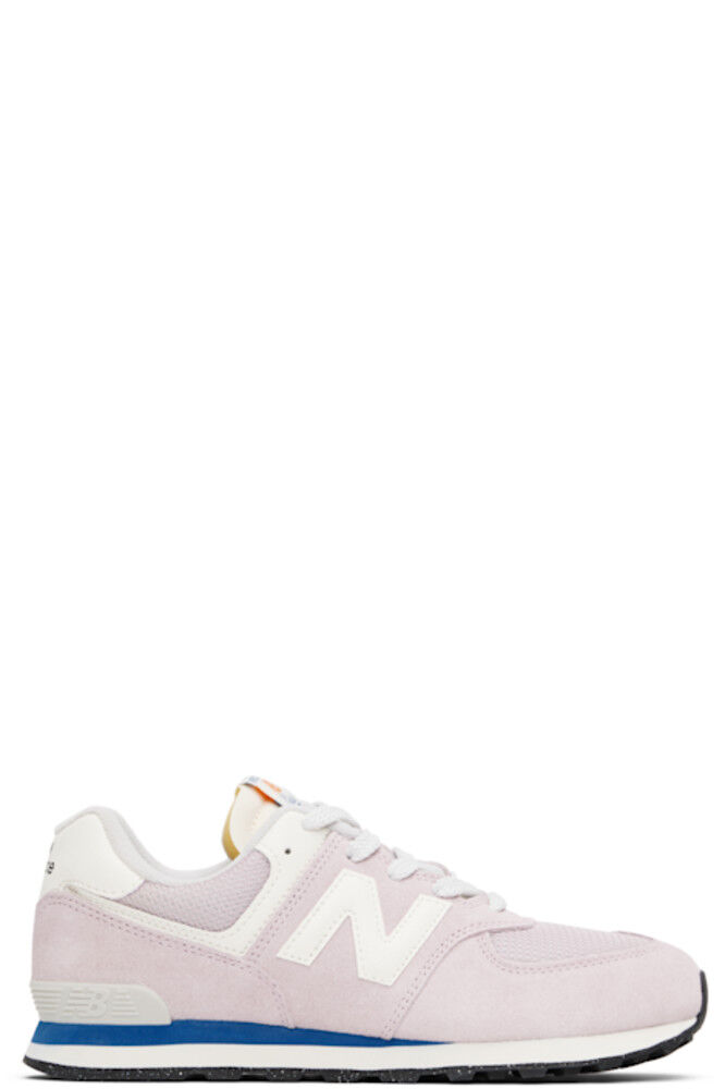 

Большие детские розовые и белые кроссовки 574 New Balance