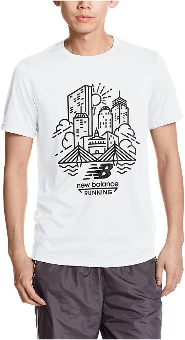 

Футболка New Balance Running akuserereitobe-sikku с коротким рукавом и графическим принтом jmtr6648 мужская, черный