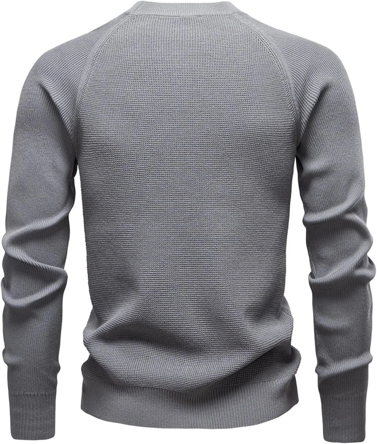 Свитер Business Casual с длинным рукавом и круглым вырезом, Slim Fit, мягкая вязка — фото 4