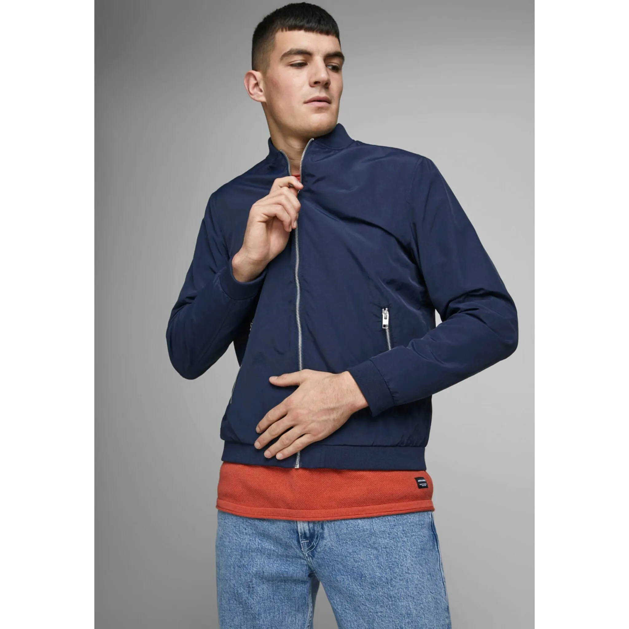 

Куртка-бомбер Jack & Jones "JJERUSH", цвет морской волны, Синий, Куртка-бомбер Jack & Jones "JJERUSH", цвет морской волны