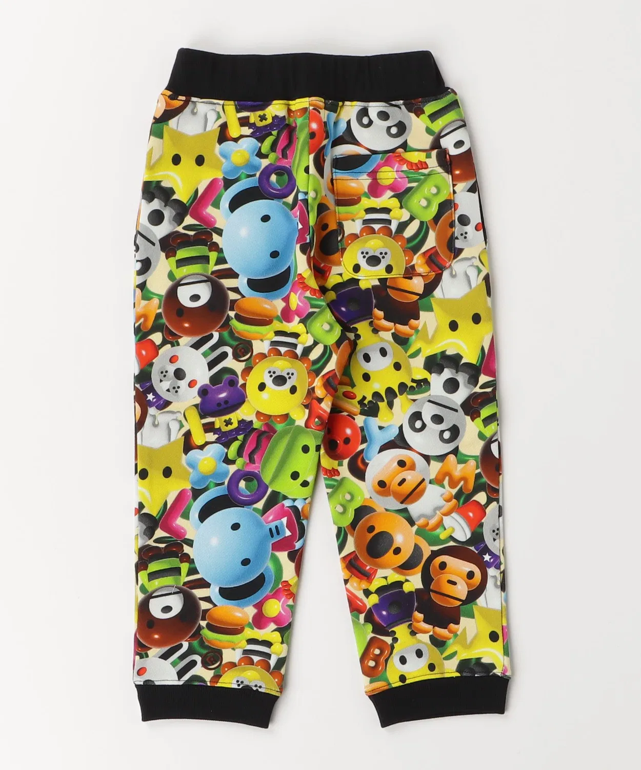 Спортивные штаны с принтом 3D MILO ALL FRIENDS бренда A Bathing Ape, хлопок, мультиколор — фото 3