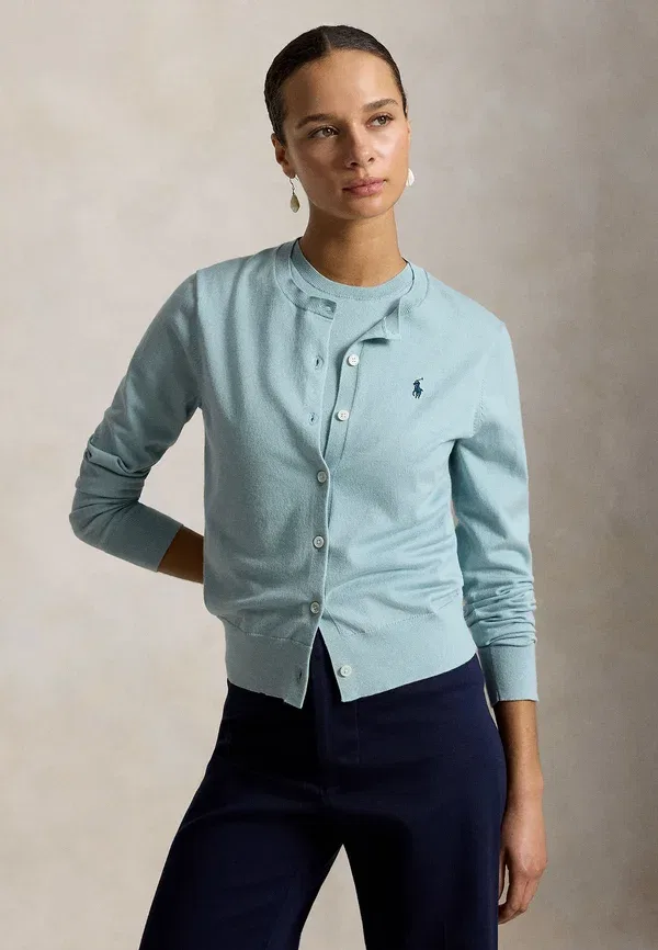 Кардиган с длинным рукавом Polo Ralph Lauren, серо-зеленый