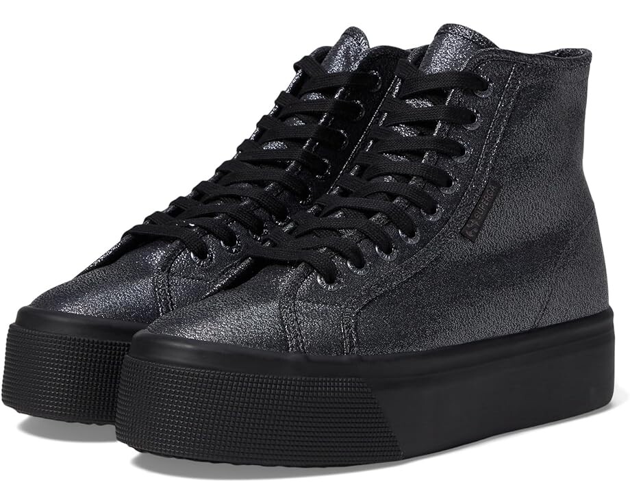 

Кроссовки Superga 2708 hi top lame, черный