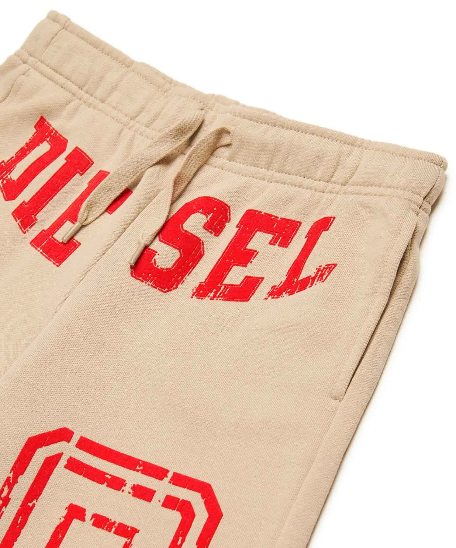 Унисекс шорты с логотипом DIESEL KIDS бежевые — фото 3