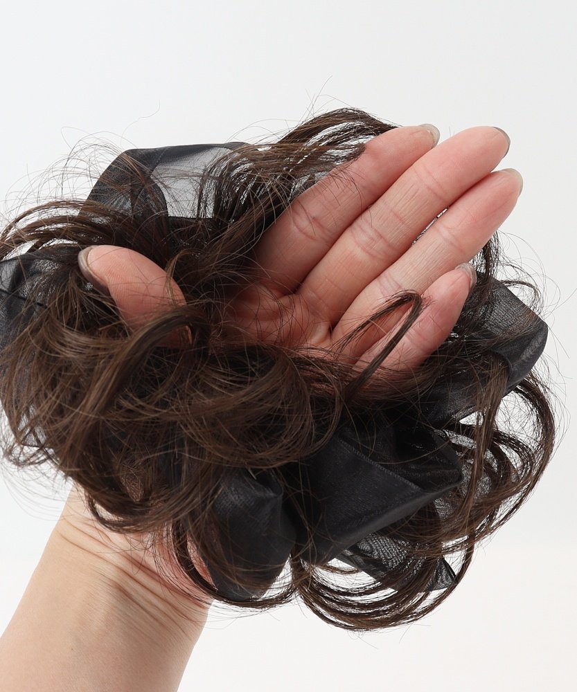 Парик-резинка для волос Priscilla Lace Scrunchie Wig VS-01 Prisila, Heat-resistant black — фото 2