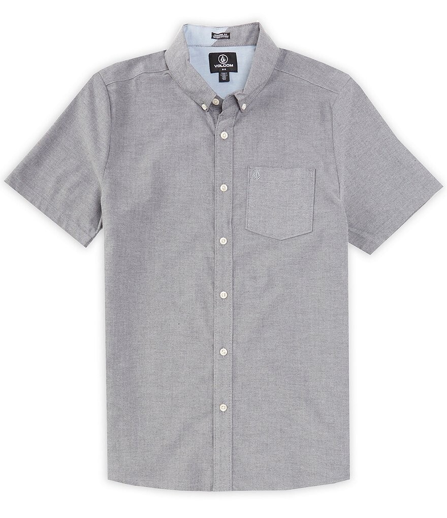 

Оксфордская рубашка с короткими рукавами Volcom Everett, черный