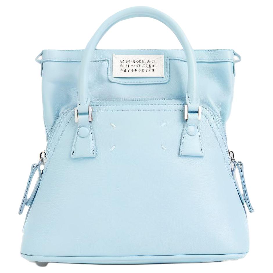 

Maison Margiela Голубая женская сумка из телячьей кожи