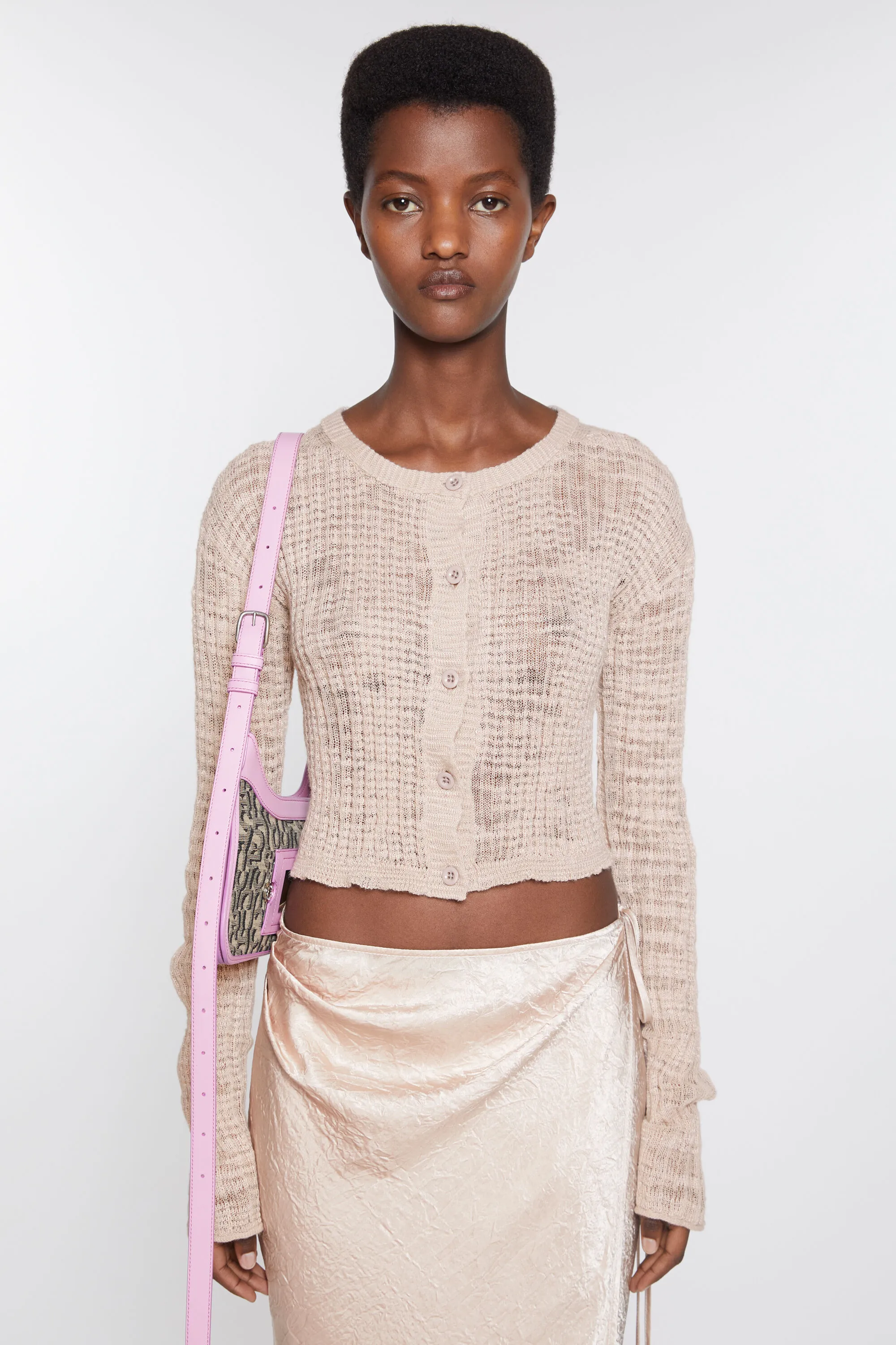 

Кардиган в рубчик Acne Studios, Dusty pink